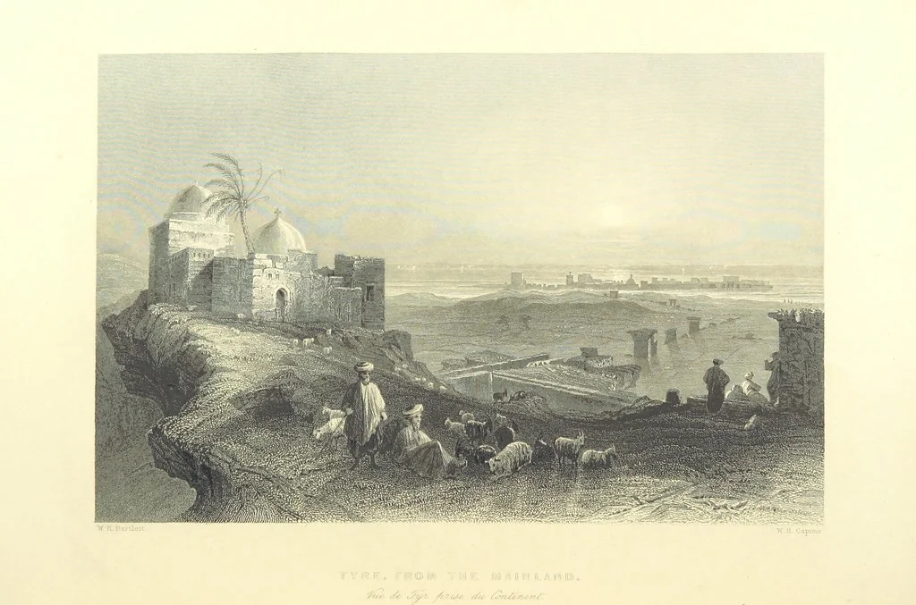 An illustration from Syria, the Holy Land, Asia Minor, &c., illustrated. In a series of views drawn from nature by W. H. Bartlett, William Purser (Thomas Allom), &c. With descriptions of the plates by J. Carne. [With maps, 1853, leaf 392