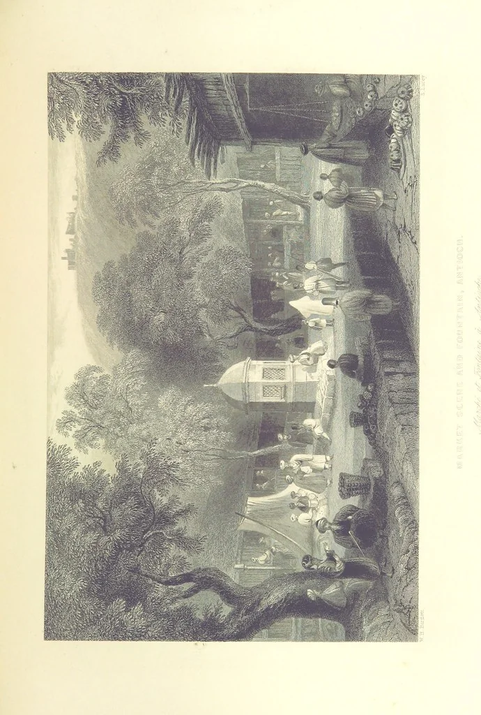 An illustration from Syria, the Holy Land, Asia Minor, &c., illustrated. In a series of views drawn from nature by W. H. Bartlett, William Purser (Thomas Allom), &c. With descriptions of the plates by J. Carne. [With maps, 1853, leaf 403