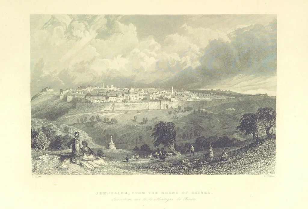 An illustration from Syria, the Holy Land, Asia Minor, &c., illustrated. In a series of views drawn from nature by W. H. Bartlett, William Purser (Thomas Allom), &c. With descriptions of the plates by J. Carne. [With maps, 1853, leaf 501