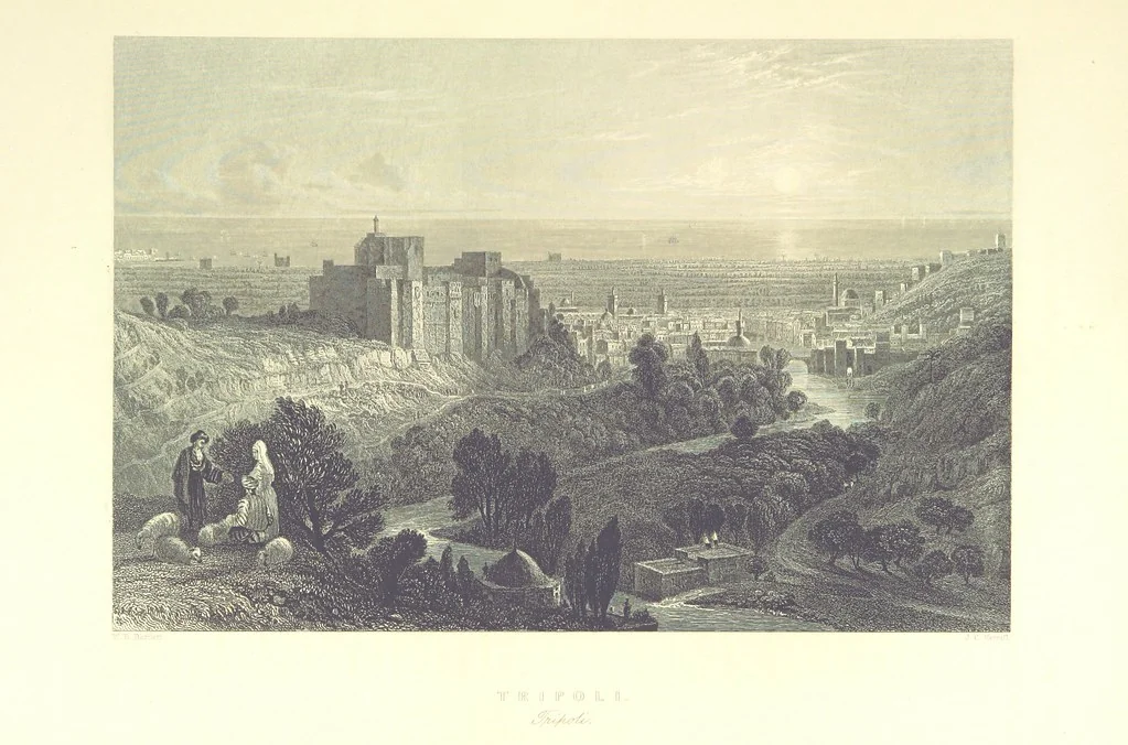 An illustration from Syria, the Holy Land, Asia Minor, &c., illustrated. In a series of views drawn from nature by W. H. Bartlett, William Purser (Thomas Allom), &c. With descriptions of the plates by J. Carne. [With maps, 1853, leaf 57
