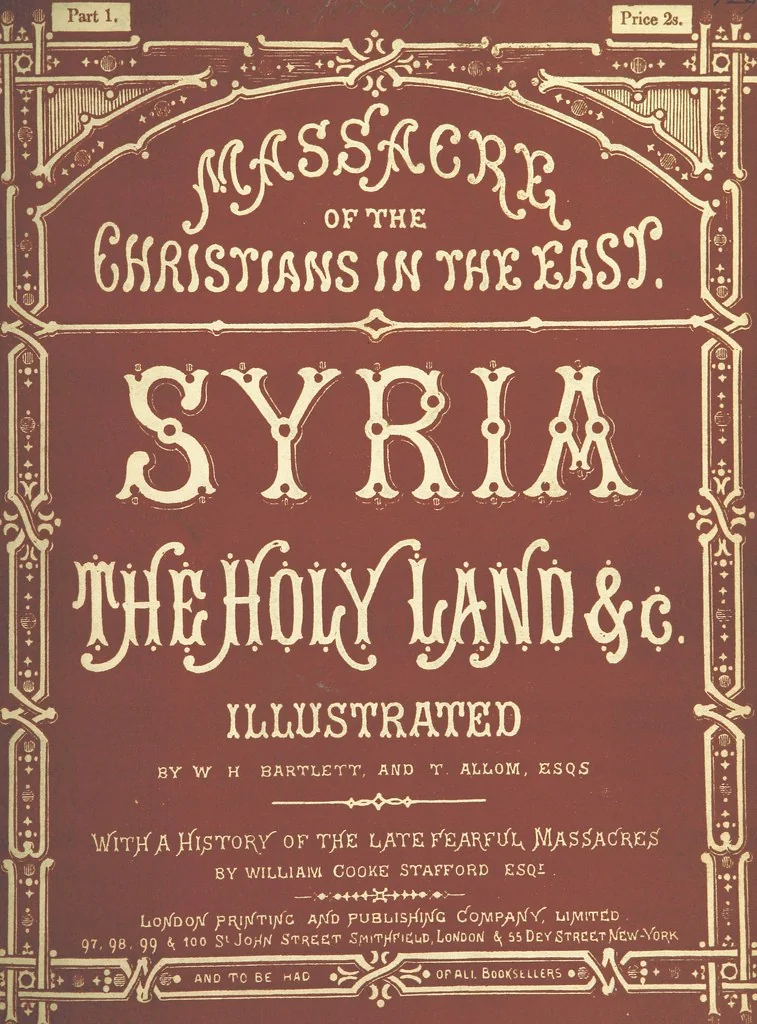 An illustration from Syria, the Holy Land, Asia Minor, &c., illustrated. In a series of views drawn from nature by W. H. Bartlett, William Purser (Thomas Allom), &c. With descriptions of the plates by J. Carne. [With maps, 1861, leaf 17