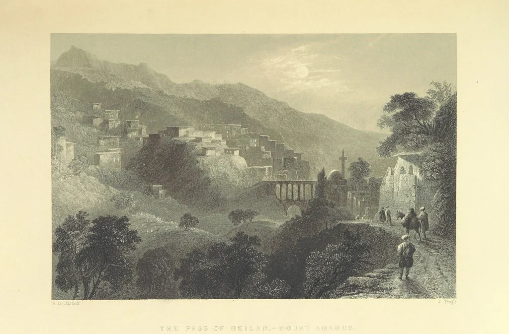 An illustration from Syria, the Holy Land, Asia Minor, &c., illustrated. In a series of views drawn from nature by W. H. Bartlett, William Purser (Thomas Allom), &c. With descriptions of the plates by J. Carne. [With maps, 1861, leaf 173