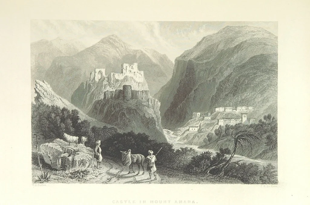 An illustration from Syria, the Holy Land, Asia Minor, &c., illustrated. In a series of views drawn from nature by W. H. Bartlett, William Purser (Thomas Allom), &c. With descriptions of the plates by J. Carne. [With maps, 1861, leaf 187