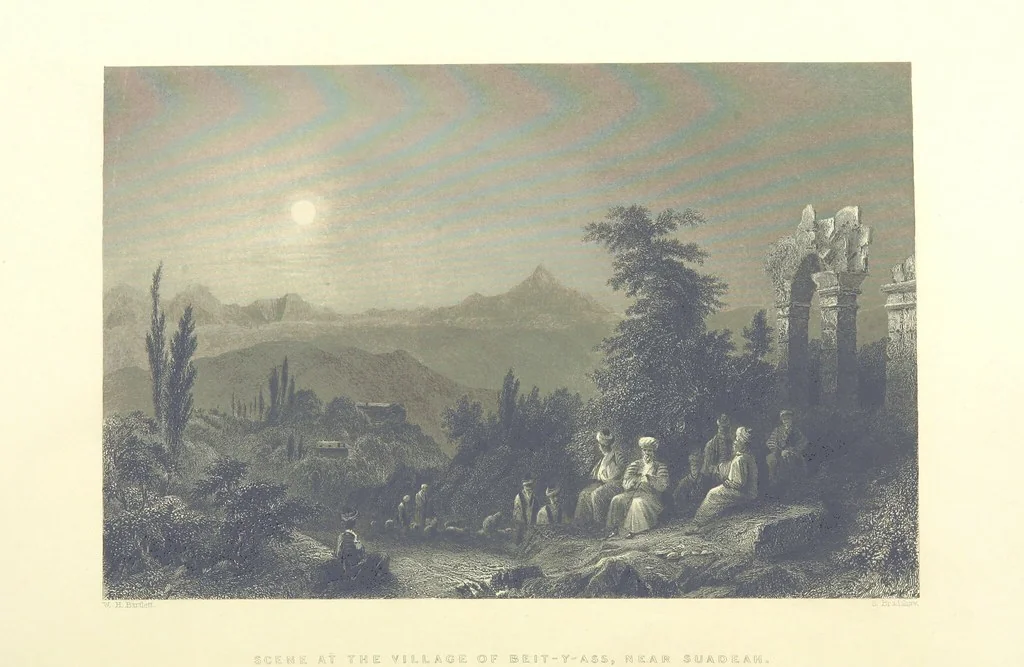 An illustration from Syria, the Holy Land, Asia Minor, &c., illustrated. In a series of views drawn from nature by W. H. Bartlett, William Purser (Thomas Allom), &c. With descriptions of the plates by J. Carne. [With maps, 1861, leaf 220