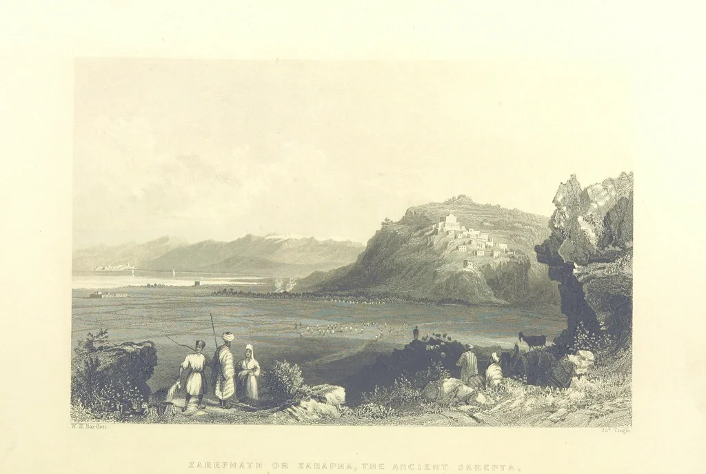 An illustration from Syria, the Holy Land, Asia Minor, &c., illustrated. In a series of views drawn from nature by W. H. Bartlett, William Purser (Thomas Allom), &c. With descriptions of the plates by J. Carne. [With maps, 1861, leaf 412