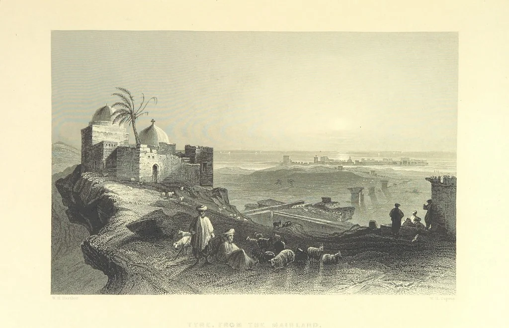 An illustration from Syria, the Holy Land, Asia Minor, &c., illustrated. In a series of views drawn from nature by W. H. Bartlett, William Purser (Thomas Allom), &c. With descriptions of the plates by J. Carne. [With maps, 1861, leaf 415