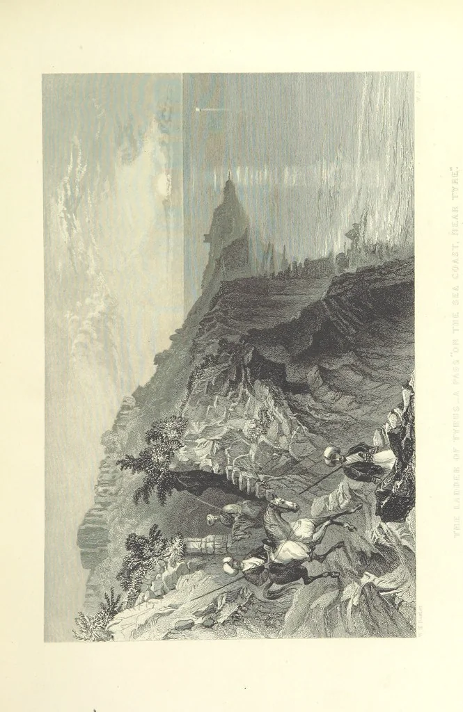An illustration from Syria, the Holy Land, Asia Minor, &c., illustrated. In a series of views drawn from nature by W. H. Bartlett, William Purser (Thomas Allom), &c. With descriptions of the plates by J. Carne. [With maps, 1861, leaf 425