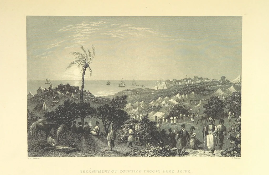 An illustration from Syria, the Holy Land, Asia Minor, &c., illustrated. In a series of views drawn from nature by W. H. Bartlett, William Purser (Thomas Allom), &c. With descriptions of the plates by J. Carne. [With maps, 1861, leaf 459
