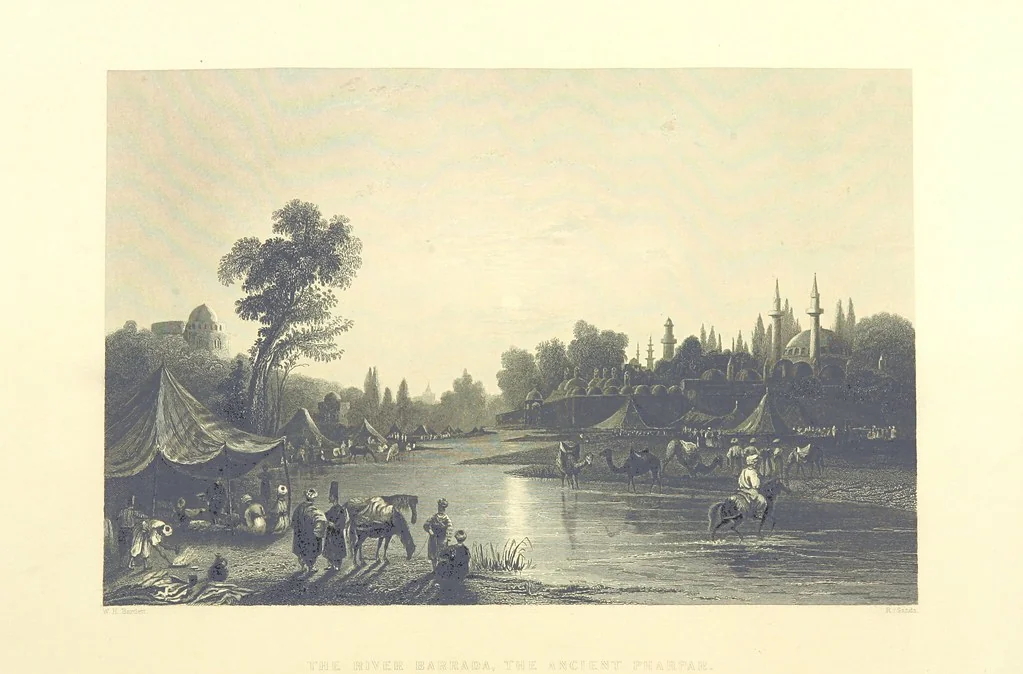 An illustration from Syria, the Holy Land, Asia Minor, &c., illustrated. In a series of views drawn from nature by W. H. Bartlett, William Purser (Thomas Allom), &c. With descriptions of the plates by J. Carne. [With maps, 1861, leaf 48