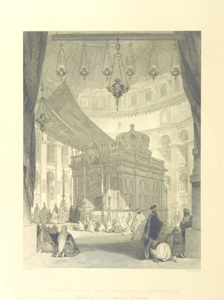 An illustration from Syria, the Holy Land, Asia Minor, &c., illustrated. In a series of views drawn from nature by W. H. Bartlett, William Purser (Thomas Allom), &c. With descriptions of the plates by J. Carne. [With maps, 1861, leaf 494