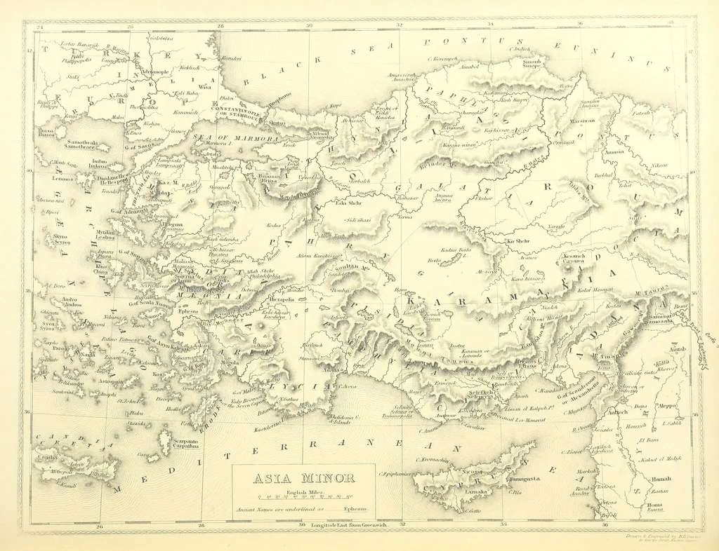 An illustration from Syria, the Holy Land, Asia Minor, &c., illustrated. In a series of views drawn from nature by W. H. Bartlett, William Purser (Thomas Allom), &c. With descriptions of the plates by J. Carne. [With maps, 1861, leaf 504