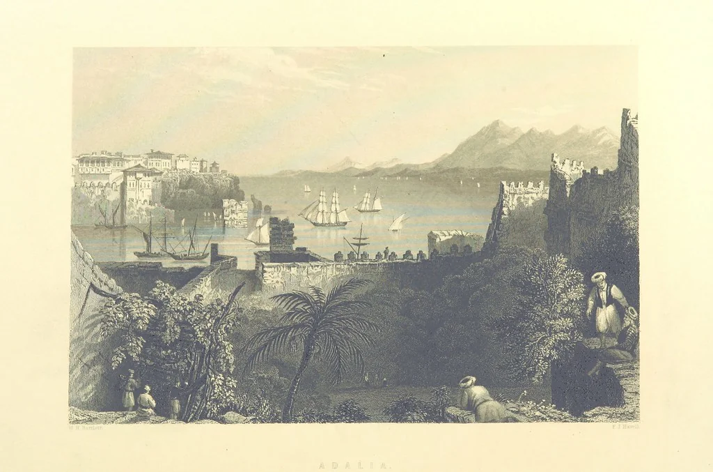 An illustration from Syria, the Holy Land, Asia Minor, &c., illustrated. In a series of views drawn from nature by W. H. Bartlett, William Purser (Thomas Allom), &c. With descriptions of the plates by J. Carne. [With maps, 1861, leaf 510