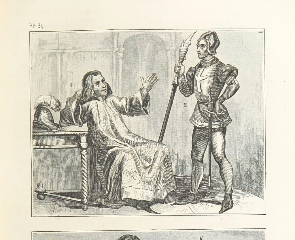 An illustration from Le Monde, histoire de tous les peuples depuis les temps les plus reculés jusqu'à nos jours, par MM. Saint Prosper, de Saurigny, Duponchel, le baron Korff, Belloc et l'abbé Martin, revue et continuée par M. E. de Lostalot-Bachoué. Édition illustrée, etc, 1858, leaf 35