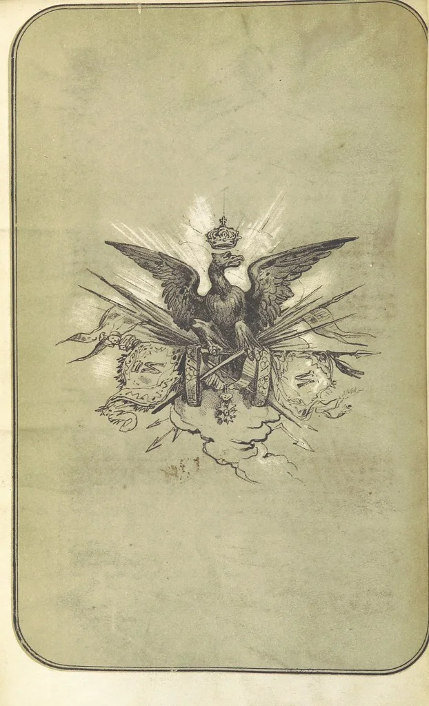 An illustration from Le Monde, histoire de tous les peuples depuis les temps les plus reculés jusqu'à nos jours, par MM. Saint Prosper, de Saurigny, Duponchel, le baron Korff, Belloc et l'abbé Martin, revue et continuée par M. E. de Lostalot-Bachoué. Édition illustrée, etc, 1858, leaf 720