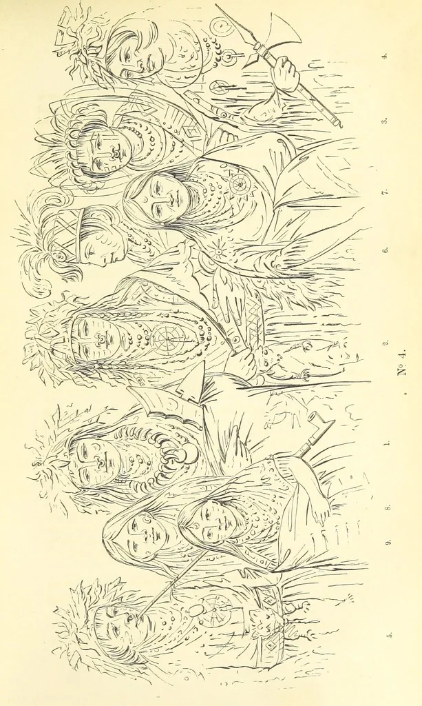 An illustration from Catlin's Notes of Eight Years' Travels and Residence in Europe, with the North American Indian Collection. With anecdotes and incidents of the travels and adventures of three different parties of American Indians, whom he introduced to the Courts of England, France and Belgium, 1848, leaf 139