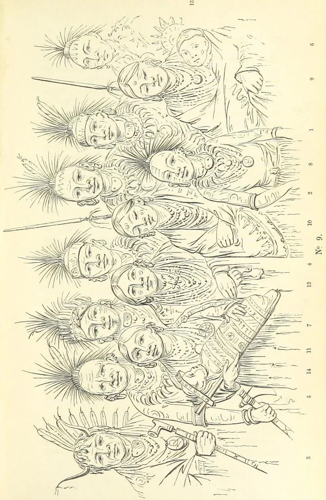 An illustration from Catlin's Notes of Eight Years' Travels and Residence in Europe, with the North American Indian Collection. With anecdotes and incidents of the travels and adventures of three different parties of American Indians, whom he introduced to the Courts of England, France and Belgium, 1848, leaf 363
