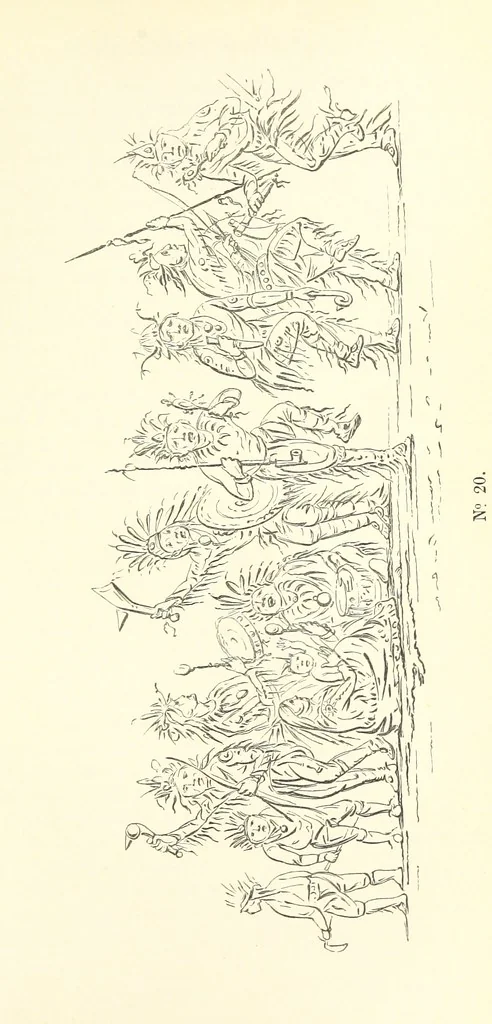 An illustration from Catlin's Notes of Eight Years' Travels and Residence in Europe, with the North American Indian Collection. With anecdotes and incidents of the travels and adventures of three different parties of American Indians, whom he introduced to the Courts of England, France and Belgium, 1848, leaf 659