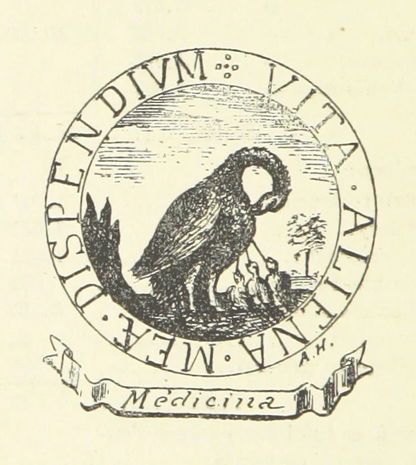 An illustration from Histoire du Collège des Bons-Enfants de l'Université de Reims depuis son origine jusqu'à ses récentes transformations ... Édition ornée de plans, gravures et vignettes, etc, 1885, leaf 602