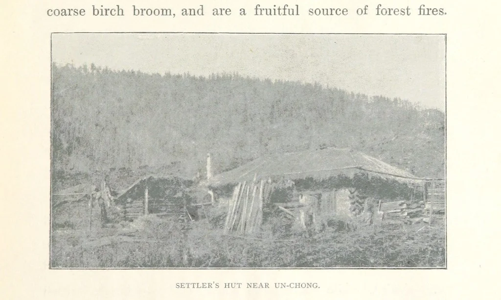 An illustration from Korea and the Sacred White Mountain ... with an account of an ascent of the White Mountain by Captain H. E. Goold-Adams. With ... illustrations and ... maps, 1894, leaf 205