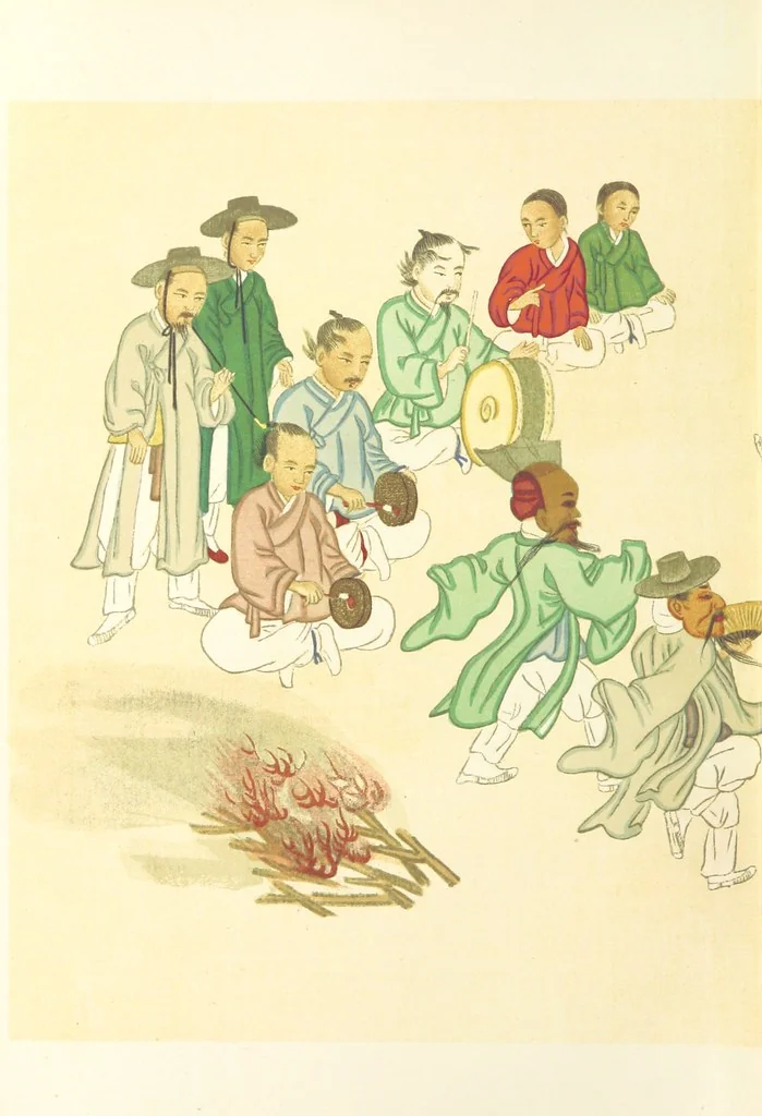 An illustration from Korea and the Sacred White Mountain ... with an account of an ascent of the White Mountain by Captain H. E. Goold-Adams. With ... illustrations and ... maps, 1894, leaf 240