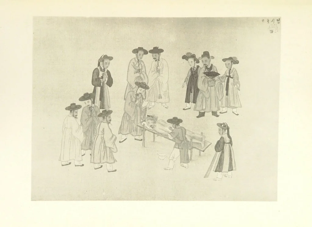 An illustration from Korea and the Sacred White Mountain ... with an account of an ascent of the White Mountain by Captain H. E. Goold-Adams. With ... illustrations and ... maps, 1894, leaf 63