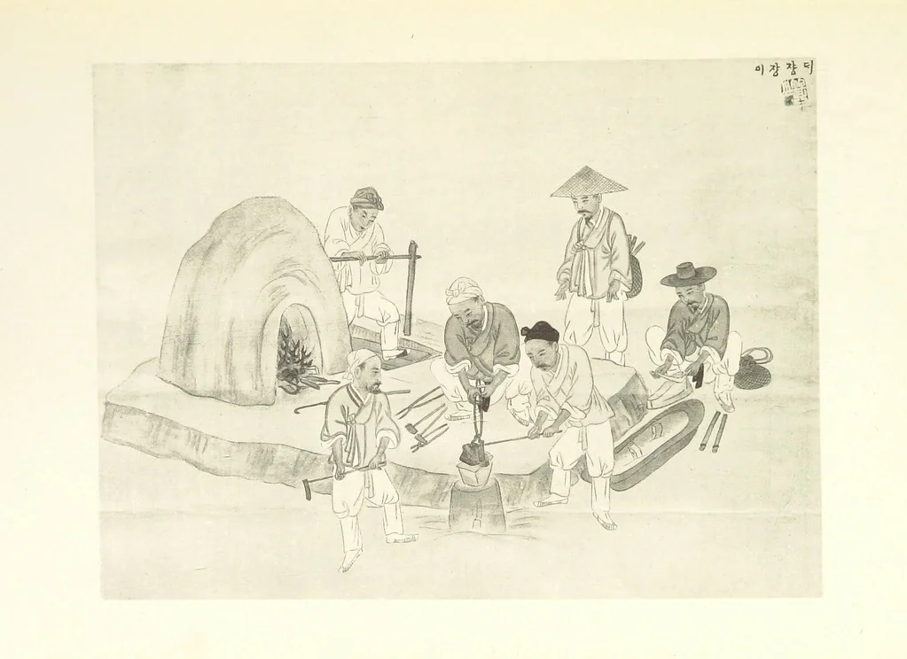 An illustration from Korea and the Sacred White Mountain ... with an account of an ascent of the White Mountain by Captain H. E. Goold-Adams. With ... illustrations and ... maps, 1894, leaf 77