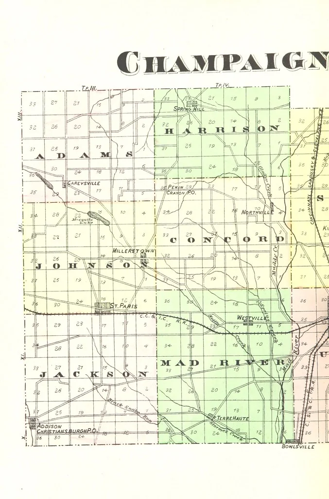 An illustration from The History of Champaign County, Ohio, containing a history of the county [by J. W. Ogden] ... history of Ohio, etc., etc. Illustrated, 1881, leaf 6