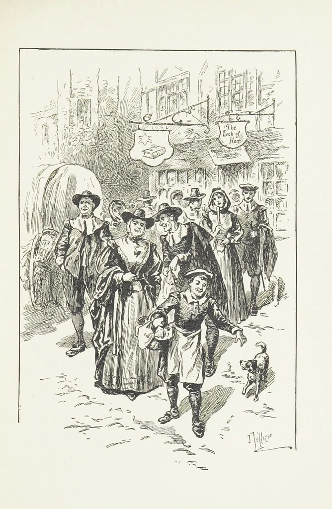 An illustration from Cherry & Violet, a tale of the Great Plague. By the author of “Mary Powell” [i.e. Anne Manning], 1897, leaf 115
