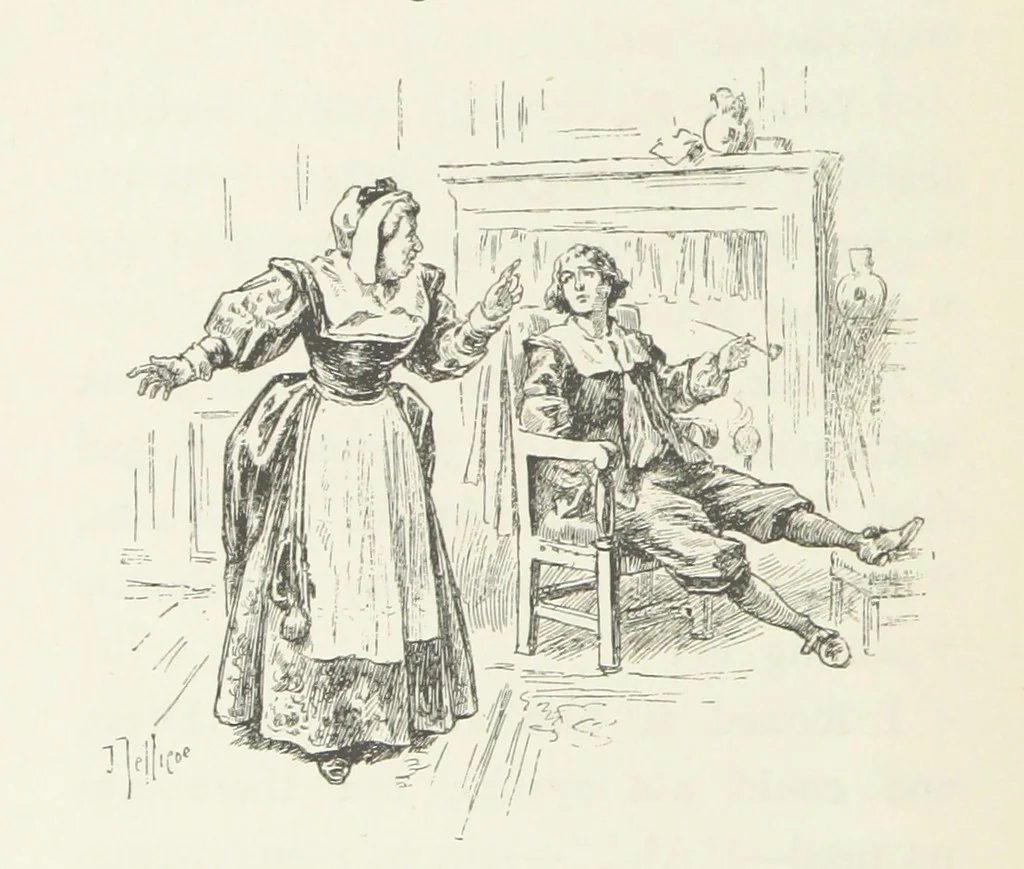 An illustration from Cherry & Violet, a tale of the Great Plague. By the author of “Mary Powell” [i.e. Anne Manning], 1897, leaf 276