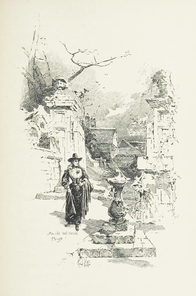 An illustration from Cherry & Violet, a tale of the Great Plague. By the author of “Mary Powell” [i.e. Anne Manning], 1897, leaf 315