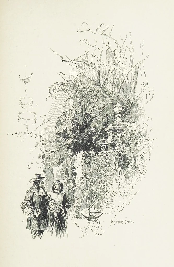 An illustration from Cherry & Violet, a tale of the Great Plague. By the author of “Mary Powell” [i.e. Anne Manning], 1897, leaf 335
