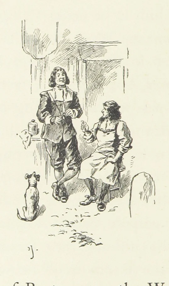 An illustration from Cherry & Violet, a tale of the Great Plague. By the author of “Mary Powell” [i.e. Anne Manning], 1897, leaf 94