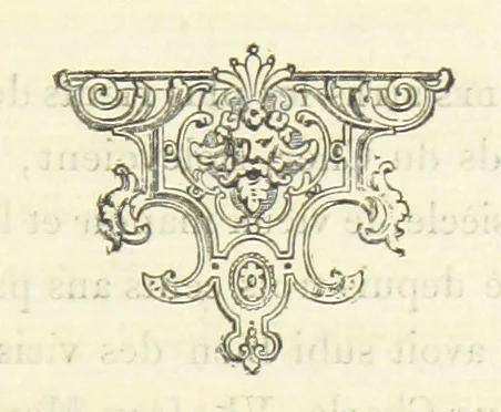 An illustration from Archives du château de Chenonceau. Diane de Poitiers au Conseil du Roi. Épisode de l'histoire de Chenonceau sous François Ier et Henry II, 1532-1556 ... Publié ... avec une introduction par M. l'abbé C. Chevalier, 1866, leaf 13
