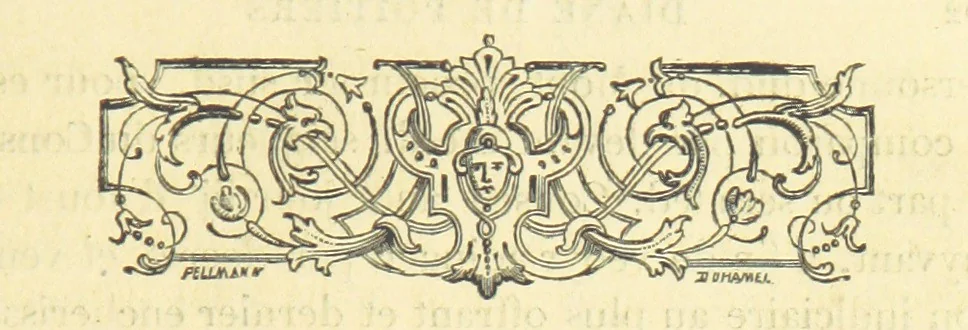 An illustration from Archives du château de Chenonceau. Diane de Poitiers au Conseil du Roi. Épisode de l'histoire de Chenonceau sous François Ier et Henry II, 1532-1556 ... Publié ... avec une introduction par M. l'abbé C. Chevalier, 1866, leaf 159