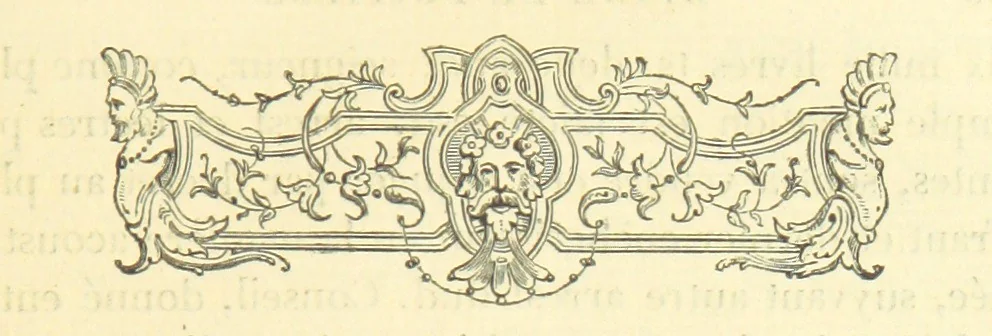 An illustration from Archives du château de Chenonceau. Diane de Poitiers au Conseil du Roi. Épisode de l'histoire de Chenonceau sous François Ier et Henry II, 1532-1556 ... Publié ... avec une introduction par M. l'abbé C. Chevalier, 1866, leaf 165