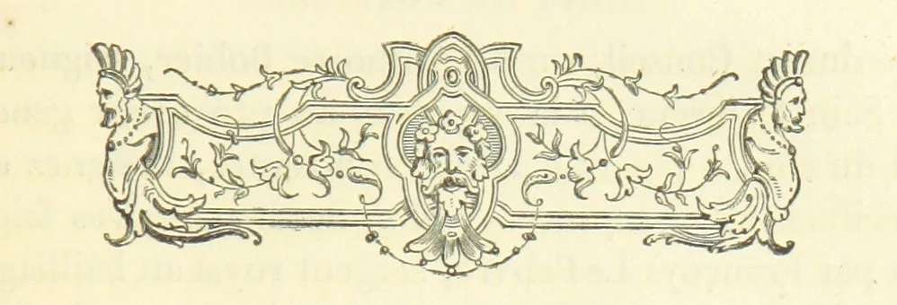 An illustration from Archives du château de Chenonceau. Diane de Poitiers au Conseil du Roi. Épisode de l'histoire de Chenonceau sous François Ier et Henry II, 1532-1556 ... Publié ... avec une introduction par M. l'abbé C. Chevalier, 1866, leaf 183