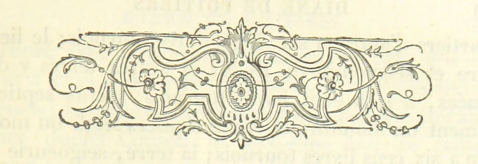 An illustration from Archives du château de Chenonceau. Diane de Poitiers au Conseil du Roi. Épisode de l'histoire de Chenonceau sous François Ier et Henry II, 1532-1556 ... Publié ... avec une introduction par M. l'abbé C. Chevalier, 1866, leaf 187