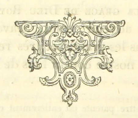 An illustration from Archives du château de Chenonceau. Diane de Poitiers au Conseil du Roi. Épisode de l'histoire de Chenonceau sous François Ier et Henry II, 1532-1556 ... Publié ... avec une introduction par M. l'abbé C. Chevalier, 1866, leaf 300