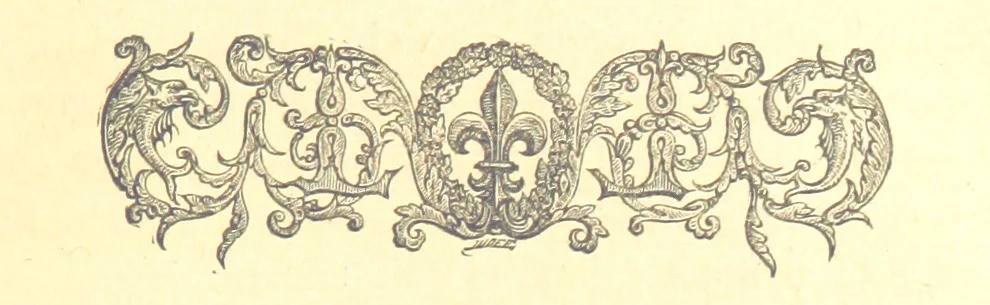 An illustration from Archives royales de Chenonceau. Pièces historiques relatives à la chastellenie de Chenonceau sous Louis XII, François Ier et Henry II, Diane de Poitiers et Catherine de Médicis. Publiées ... et avec une introduction par M. l'abbé C. Chevalier, 1864, leaf 255