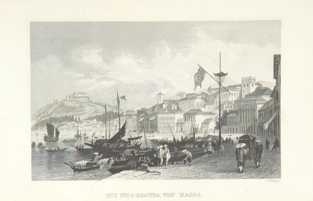 An illustration from China, historisch romantisch, malerisch. [A translation of parts of “China, in a series of views ... By Thomas Allom Esq. with historical and descriptive notes by the Rev. G. N. Wright.” With a selection from the engravings, 1843, leaf 397