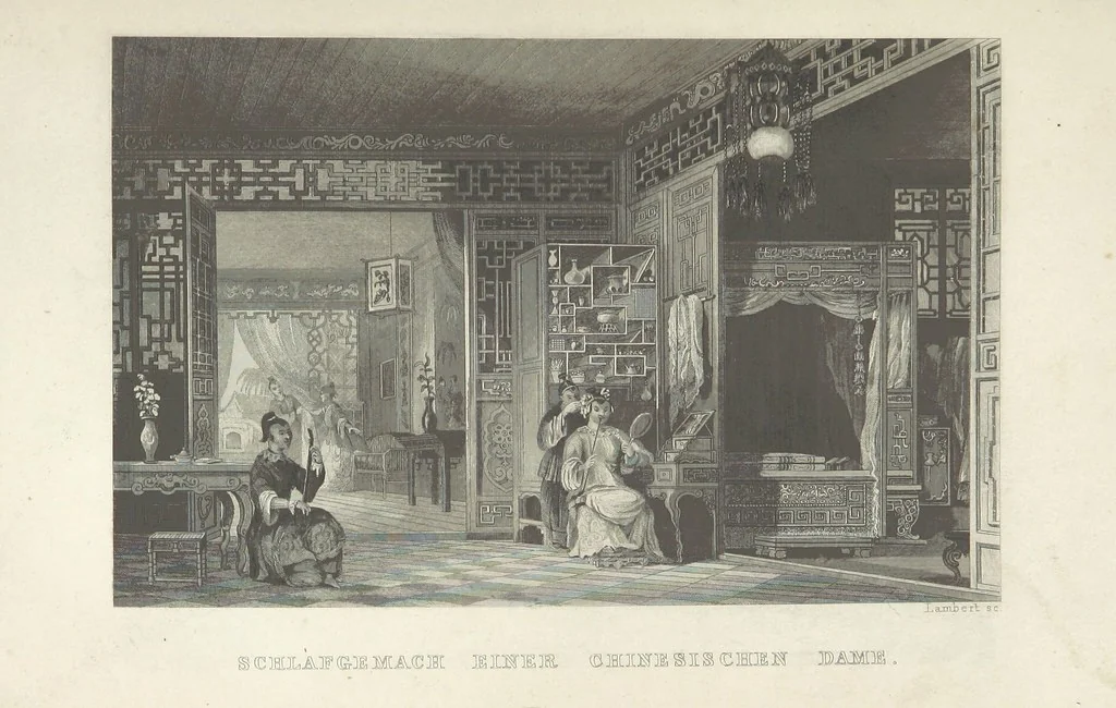 An illustration from China, historisch romantisch, malerisch. [A translation of parts of “China, in a series of views ... By Thomas Allom Esq. with historical and descriptive notes by the Rev. G. N. Wright.” With a selection from the engravings, 1843, leaf 399