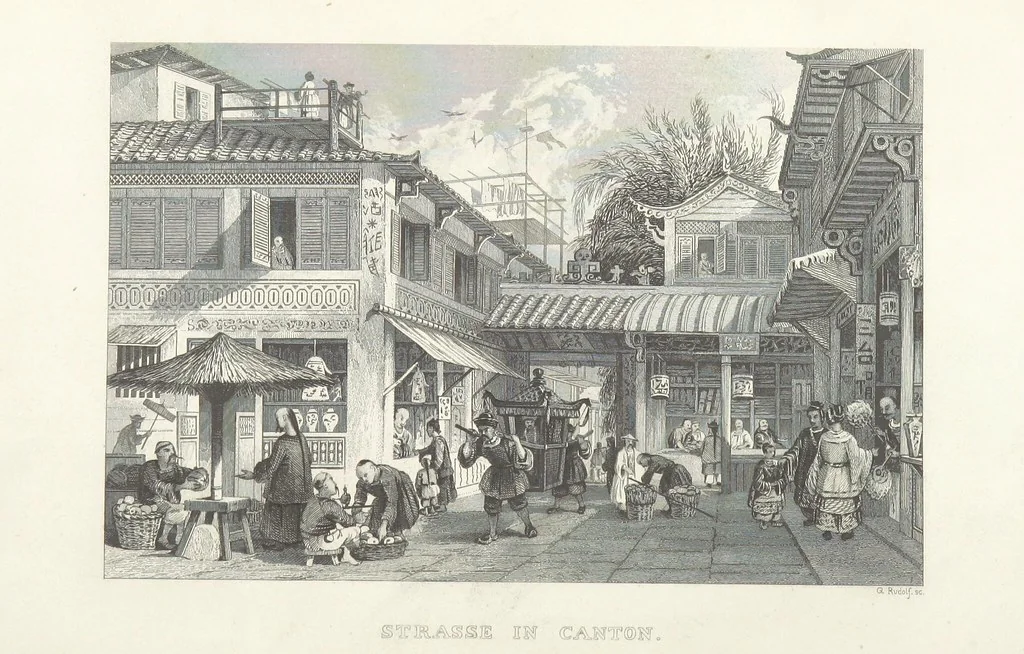 An illustration from China, historisch romantisch, malerisch. [A translation of parts of “China, in a series of views ... By Thomas Allom Esq. with historical and descriptive notes by the Rev. G. N. Wright.” With a selection from the engravings, 1843, leaf 401