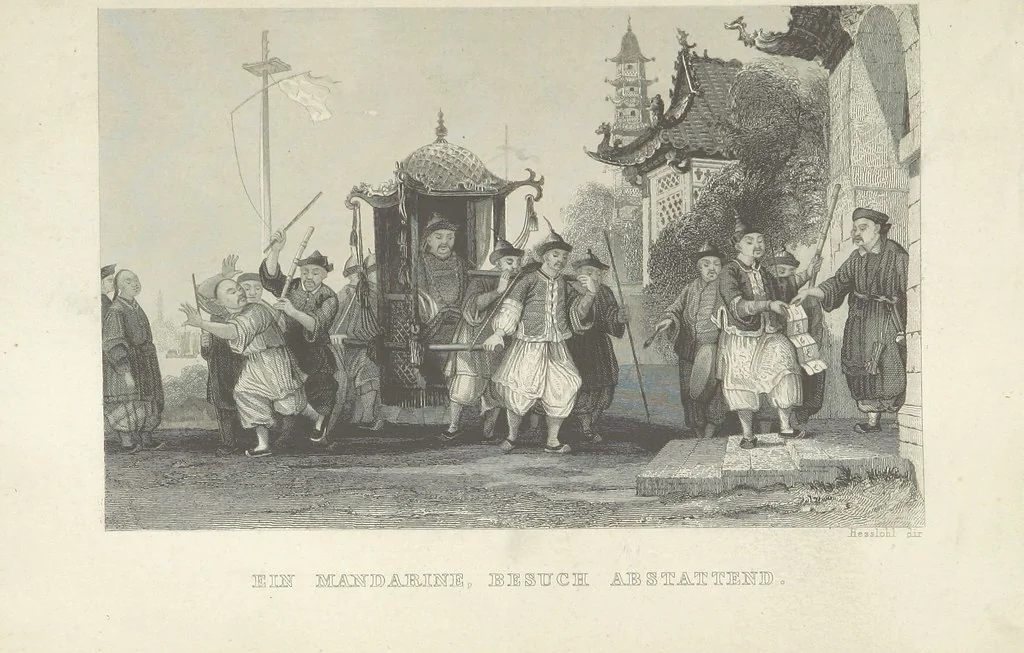 An illustration from China, historisch romantisch, malerisch. [A translation of parts of “China, in a series of views ... By Thomas Allom Esq. with historical and descriptive notes by the Rev. G. N. Wright.” With a selection from the engravings, 1843, leaf 405