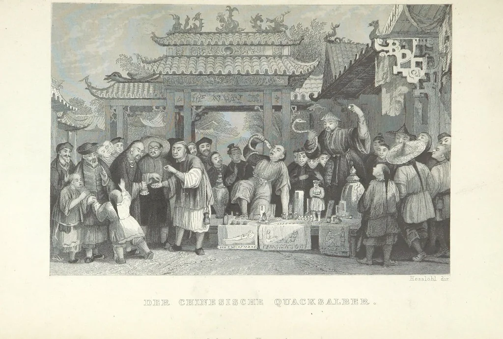 An illustration from China, historisch romantisch, malerisch. [A translation of parts of “China, in a series of views ... By Thomas Allom Esq. with historical and descriptive notes by the Rev. G. N. Wright.” With a selection from the engravings, 1843, leaf 415