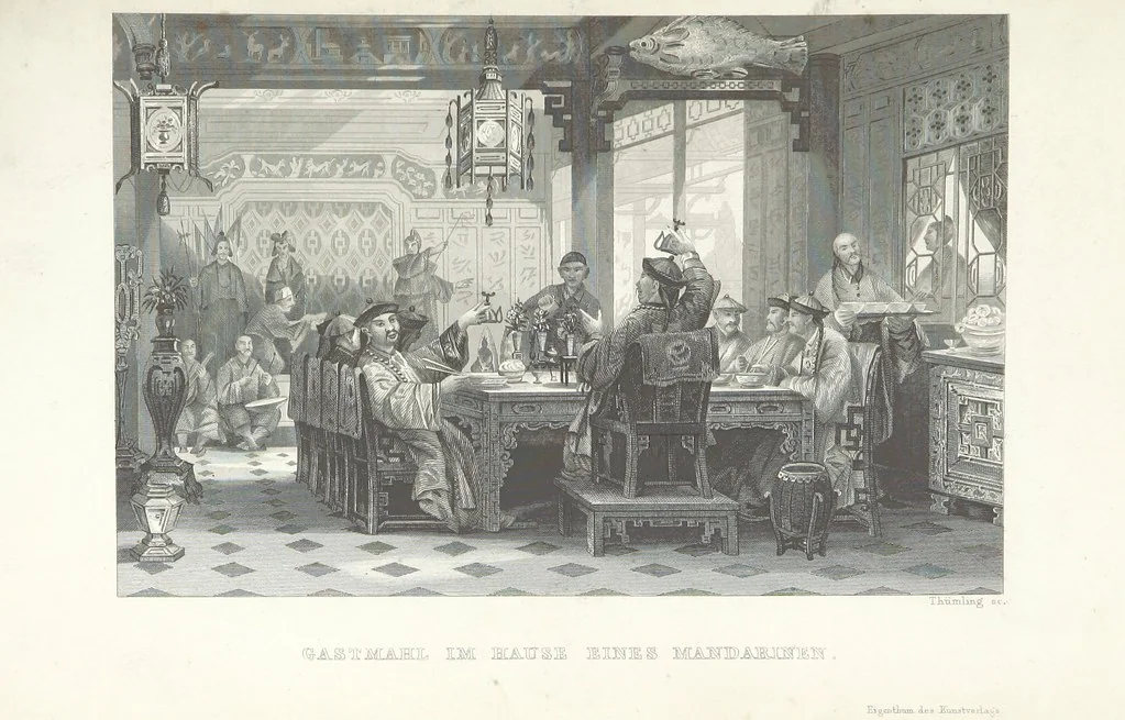 An illustration from China, historisch romantisch, malerisch. [A translation of parts of “China, in a series of views ... By Thomas Allom Esq. with historical and descriptive notes by the Rev. G. N. Wright.” With a selection from the engravings, 1843, leaf 423