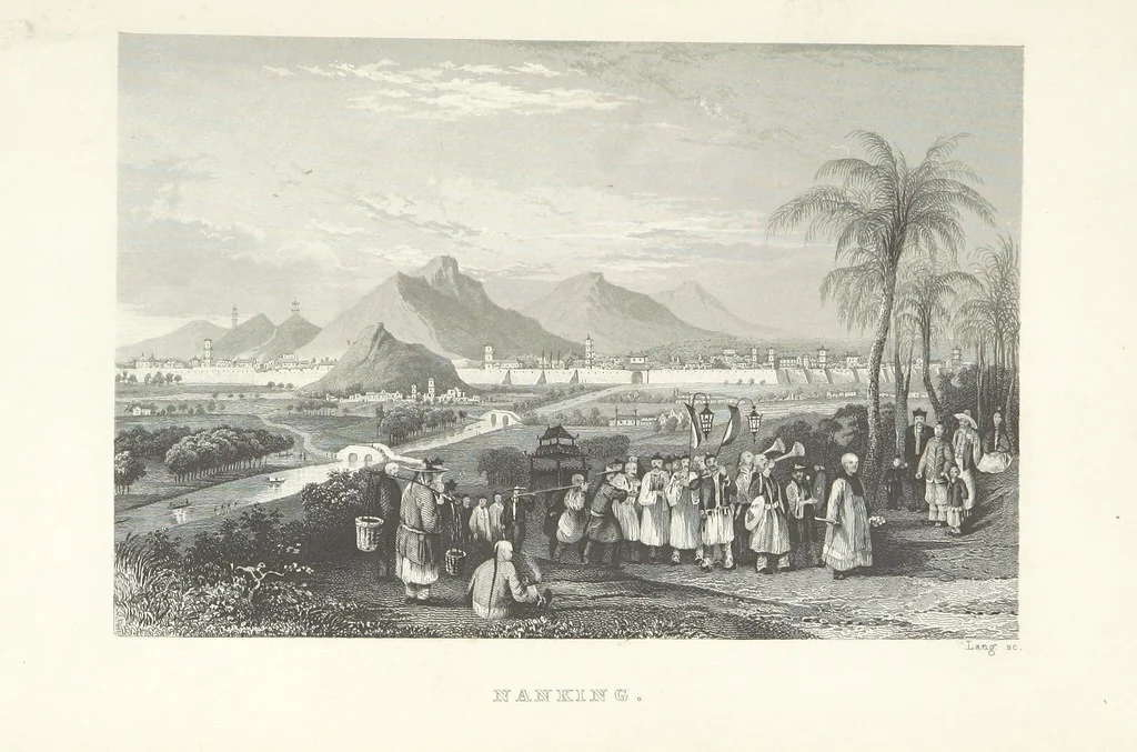 An illustration from China, historisch romantisch, malerisch. [A translation of parts of “China, in a series of views ... By Thomas Allom Esq. with historical and descriptive notes by the Rev. G. N. Wright.” With a selection from the engravings, 1843, leaf 425