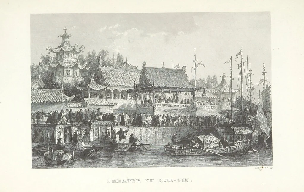 An illustration from China, historisch romantisch, malerisch. [A translation of parts of “China, in a series of views ... By Thomas Allom Esq. with historical and descriptive notes by the Rev. G. N. Wright.” With a selection from the engravings, 1843, leaf 429
