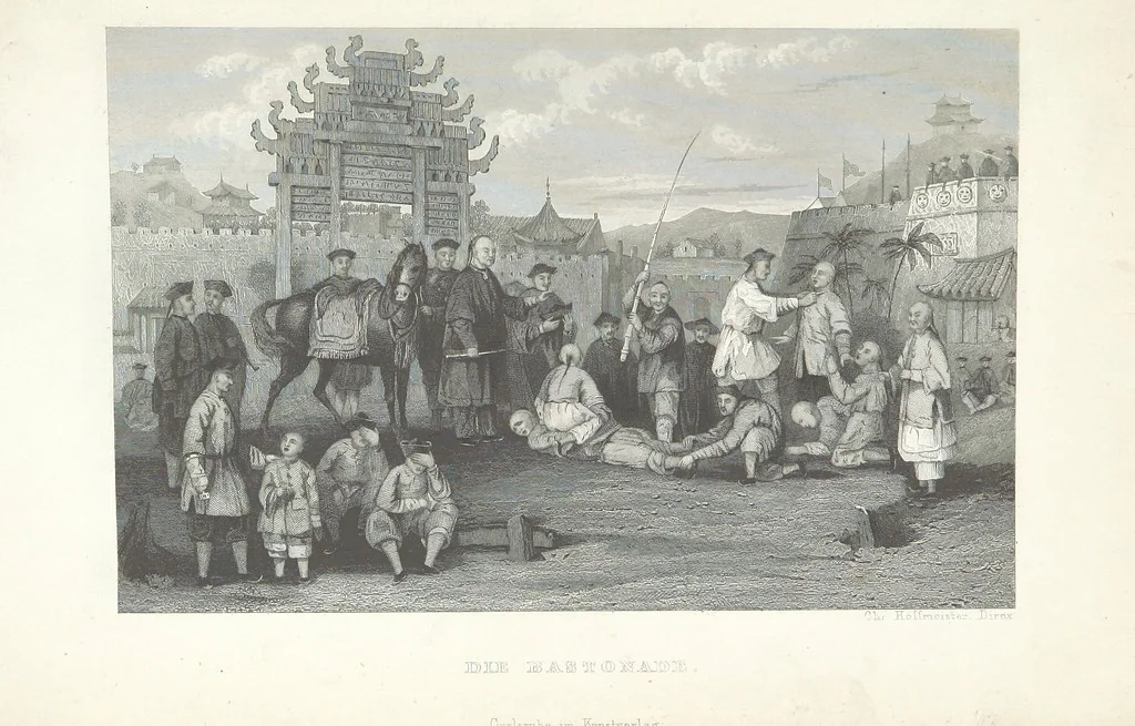 An illustration from China, historisch romantisch, malerisch. [A translation of parts of “China, in a series of views ... By Thomas Allom Esq. with historical and descriptive notes by the Rev. G. N. Wright.” With a selection from the engravings, 1843, leaf 433