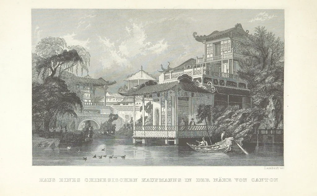 An illustration from China, historisch romantisch, malerisch. [A translation of parts of “China, in a series of views ... By Thomas Allom Esq. with historical and descriptive notes by the Rev. G. N. Wright.” With a selection from the engravings, 1843, leaf 451