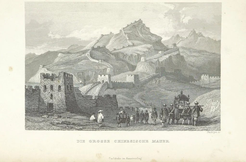 An illustration from China, historisch romantisch, malerisch. [A translation of parts of “China, in a series of views ... By Thomas Allom Esq. with historical and descriptive notes by the Rev. G. N. Wright.” With a selection from the engravings, 1843, leaf 455